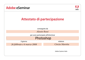 ATTESTATO photoshop